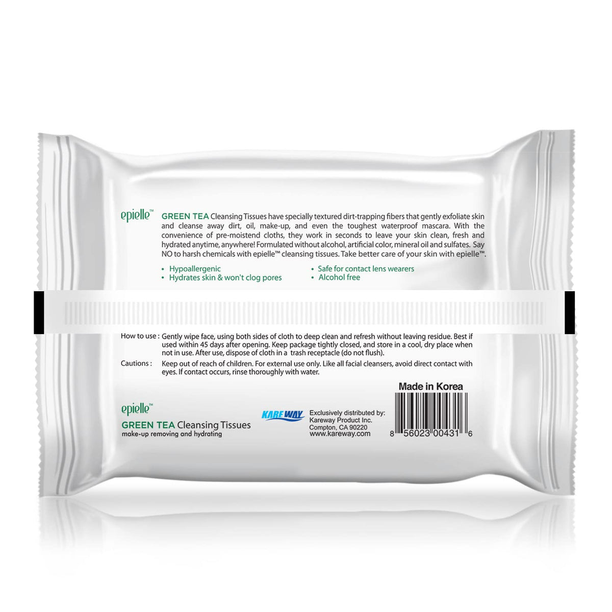 Epielle wipes inside a travel bag showing portability and on-the-go freshness