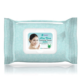 Epielle wipe being used on face demonstrating gentle makeup removal without irritation