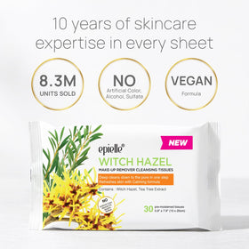 Epielle wipe in hand removing makeup demonstrating effective cleansing benefit