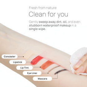 Epielle wipe in hand to show size and portability for travel benefit