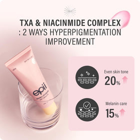 epii Double Up Cream dabbed on hand to show consistency and absorbency