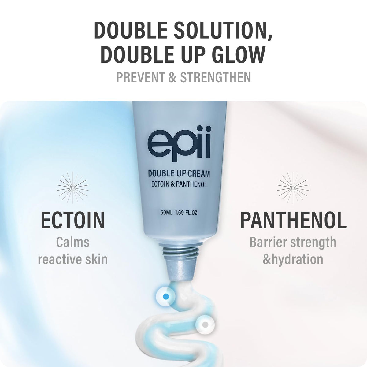 epii cream texture close-up demonstrating rich but lightweight hydration benefit