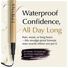 EPILYN swatch of dark purple liner on skin showing rich pigment