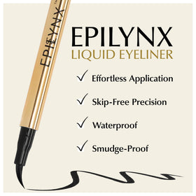 EPILYNX felt-tip close-up demonstrating precision for sharp winged lines
