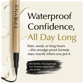 EPILYNX ink stroke on swatch displaying rich black pigment and smooth finish