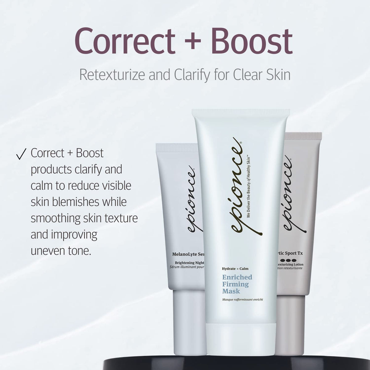 Epionce jar on bedside table displaying overnight restorative routine