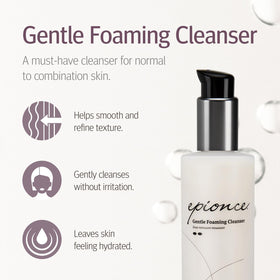 Epionce gentle foaming cleanser pump action dispenses controlled amount for precise daily use