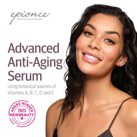 Epionce serum surrounded by other Epionce products for layered regimen benefit