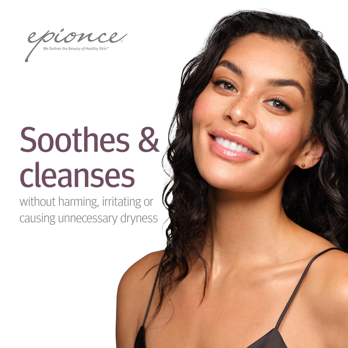 Epionce in nighttime routine on bathroom counter, suggesting calming end-of-day care