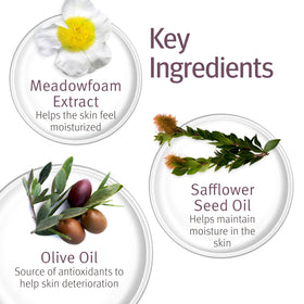 Epionce packaging label close-up that lists key soothing ingredients
