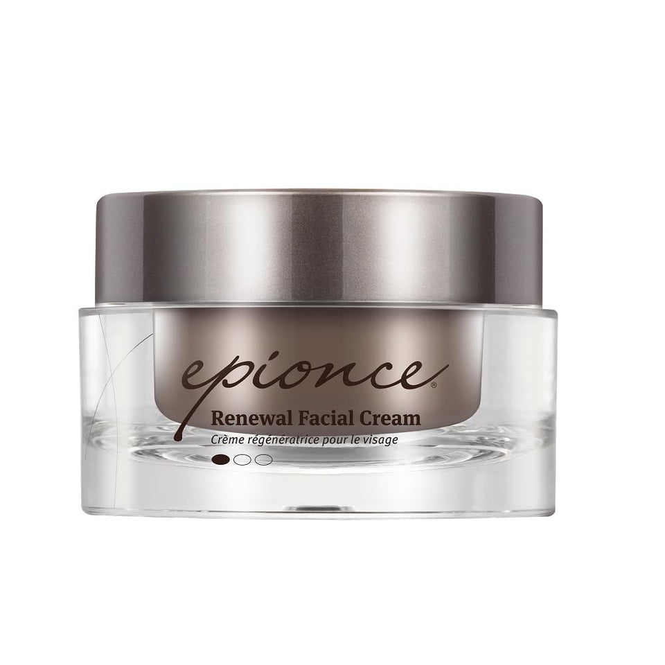 Epionce jar front view showing Renewal Facial Cream for smooth hydration