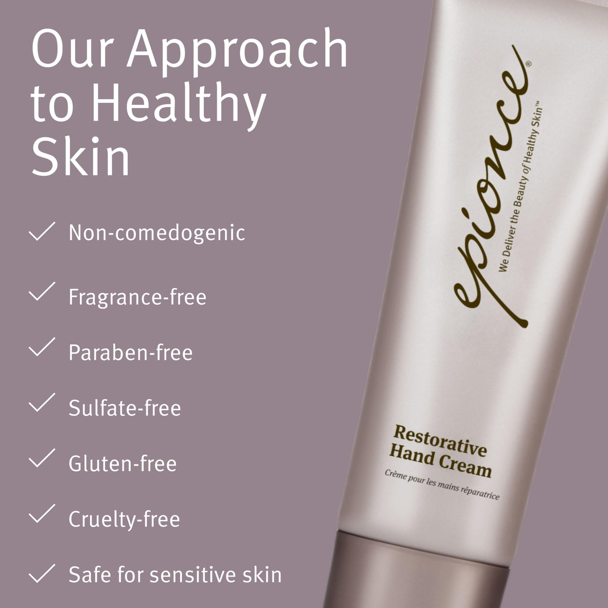 Epionce being applied to hands demonstrating fast hydration