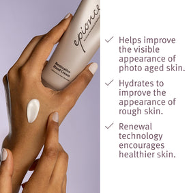 Epionce cream texture close-up highlighting lightweight, non-greasy feel