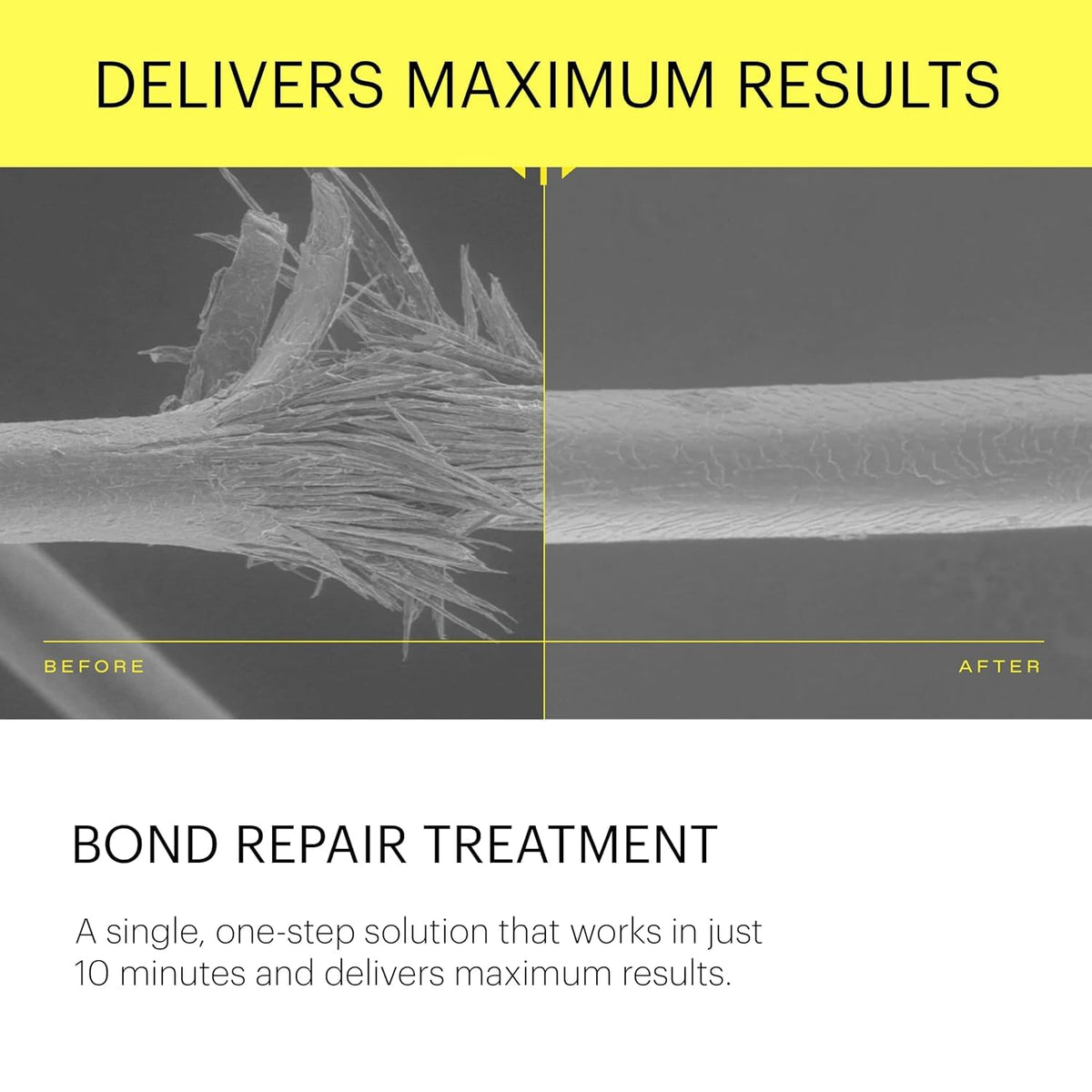 epres before after strand comparison highlighting smoother, stronger hair benefit