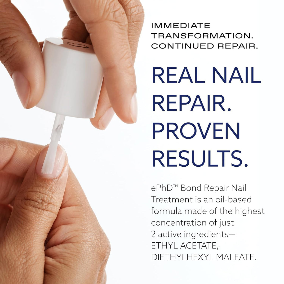 epres ePhD before and after comparison highlighting visible repair and smoother nails