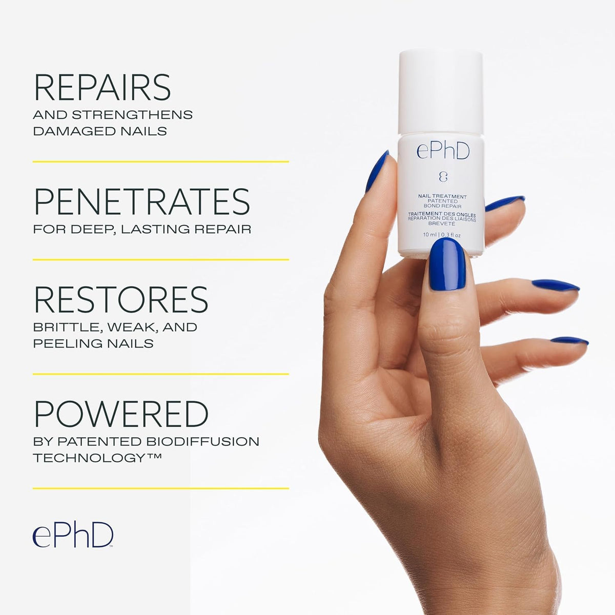epres ePhD clear serum texture demonstrating lightweight, waterless formula benefit