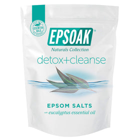 Epsoak front packaging 2 lb bag showing label and resealable zipper for easy storage