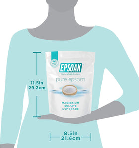Epsoak 5 lb bag next to common household item to show size and value