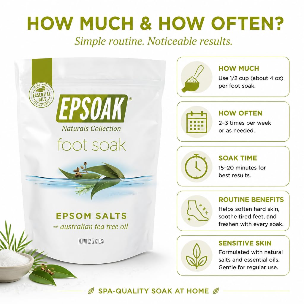 Close-up of Epsoak salt texture highlighting gentle mineral grain