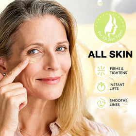 Eqimznv cream on fingertip ready to apply for targeted treatment