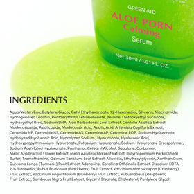 EQQUALBERRY back label close-up showing ingredient list and directions