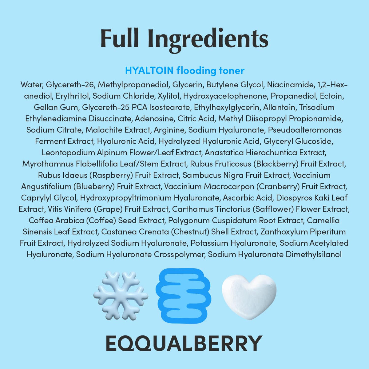 EQQUALBERRY before and after skin surface showing improved texture and glow