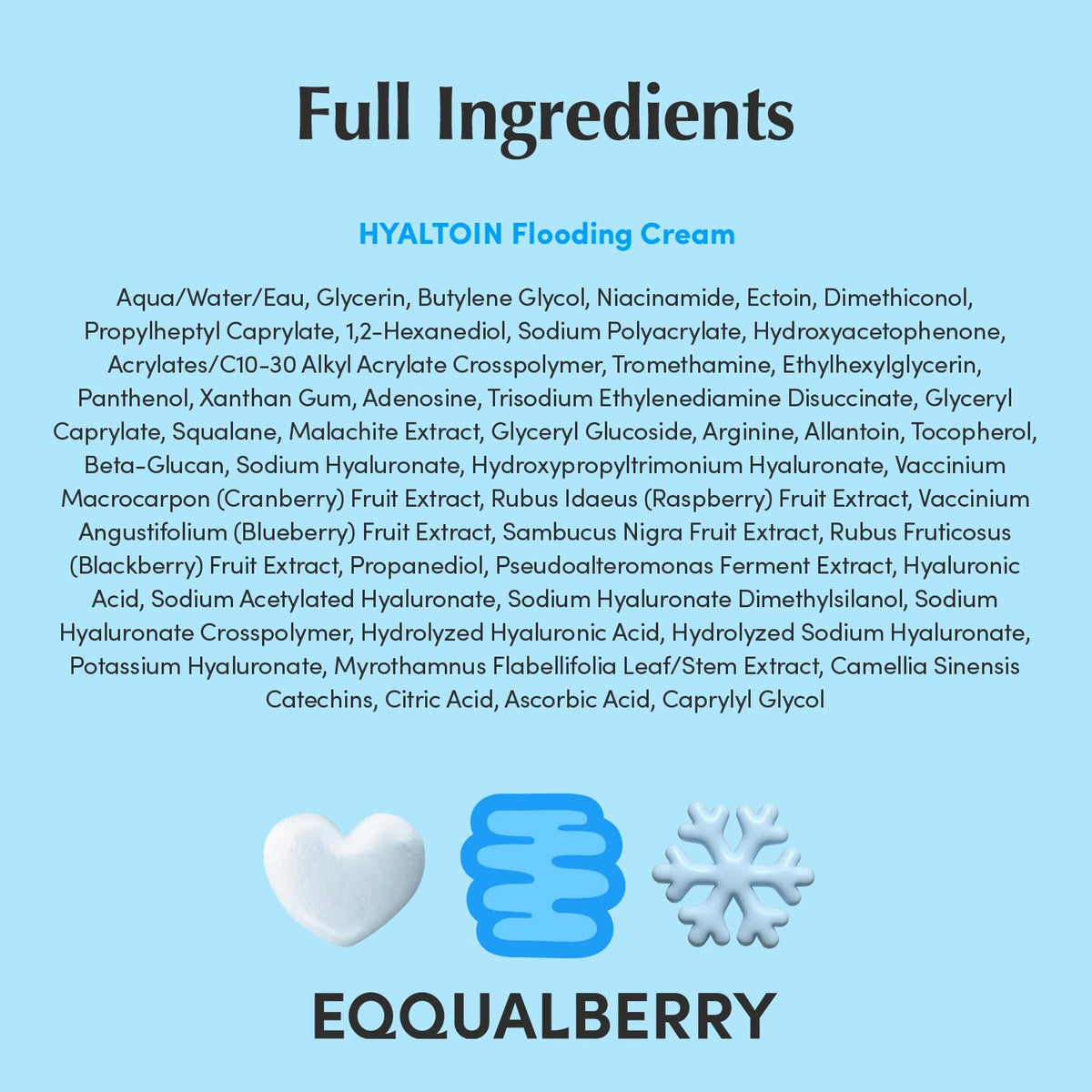 EQQUALBERRY conceptual cooling illustration emphasizing instant soothing benefit