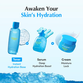 EQQUALBERRY lifestyle bathroom display portraying daily skincare routine boost
