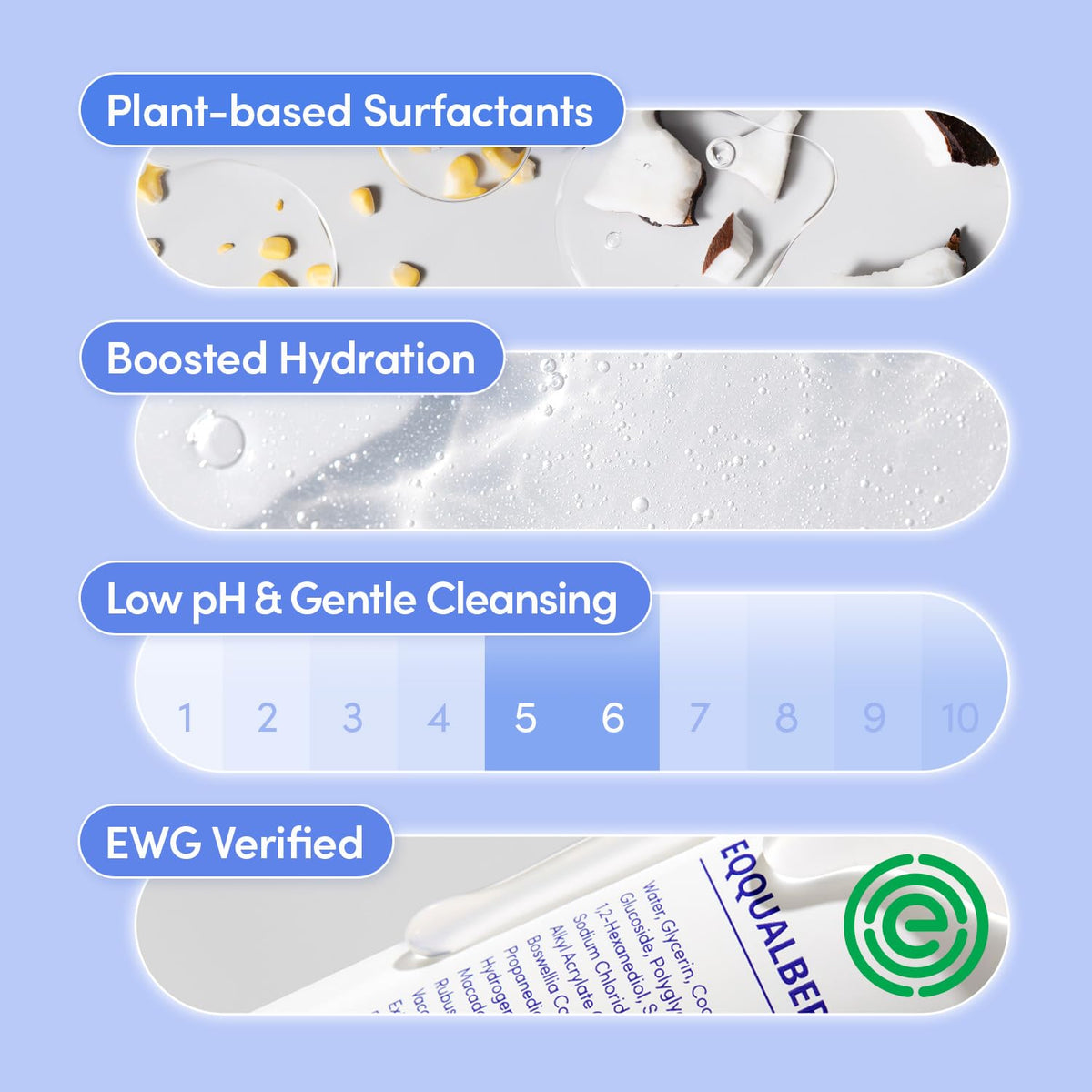 EQQUALBERRY in bathroom routine showing calming nighttime use benefit