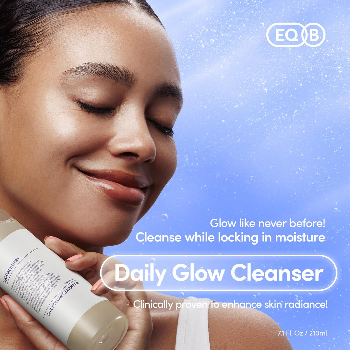 EQQUALBERRY gel texture on hand demonstrating moisturizing finish