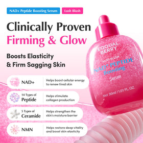 EQQUALBERRY serum texture on skin, showing lightweight fast-absorbing finish