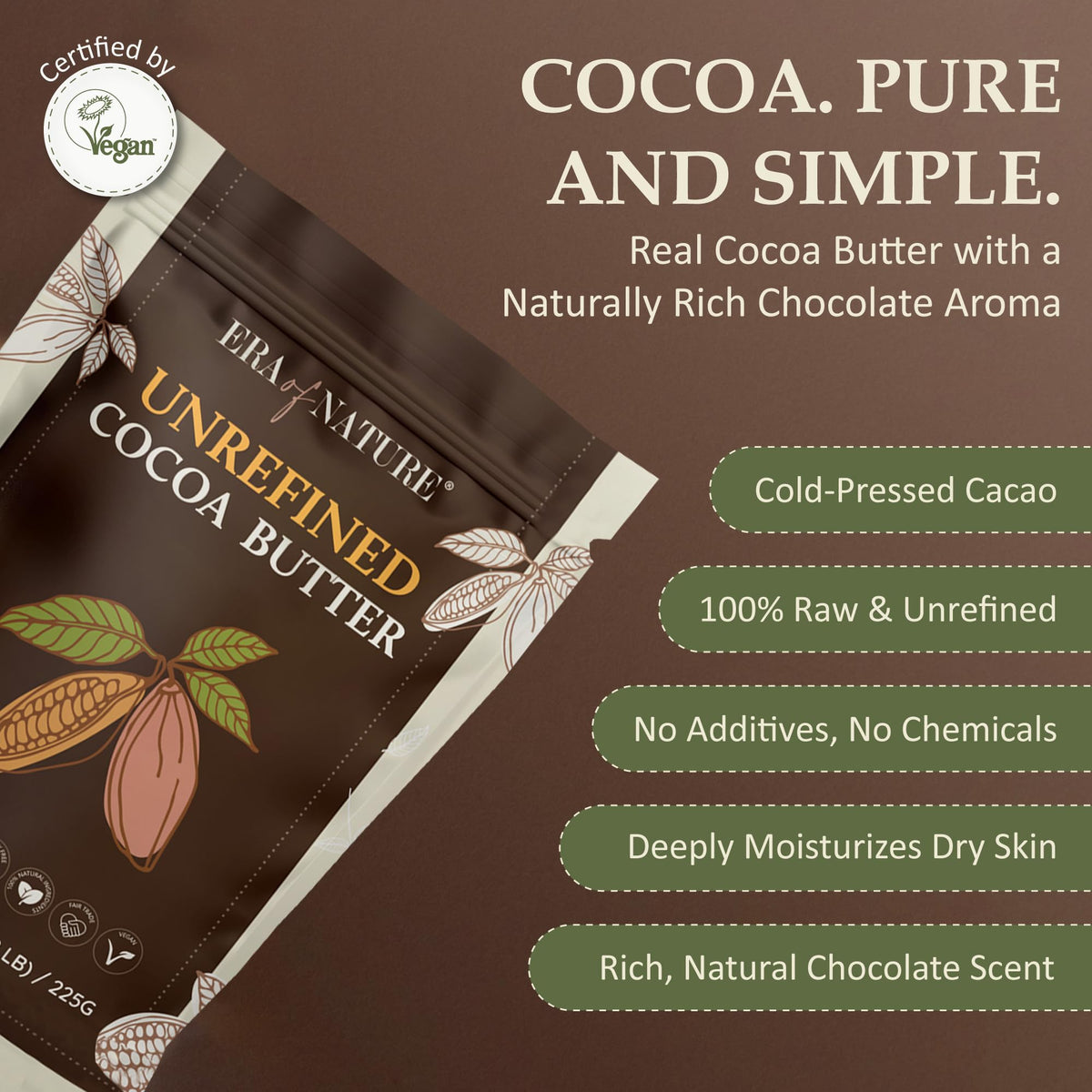 era of nature close-up texture of raw cocoa butter showcasing purity and richness
