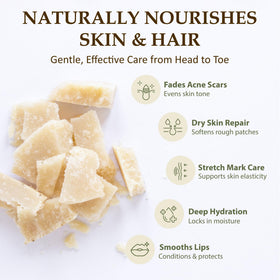 era of nature cocoa butter mixed in DIY balm setup to illustrate customizable skincare