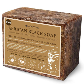 era of nature front block packaging showing natural soap benefits