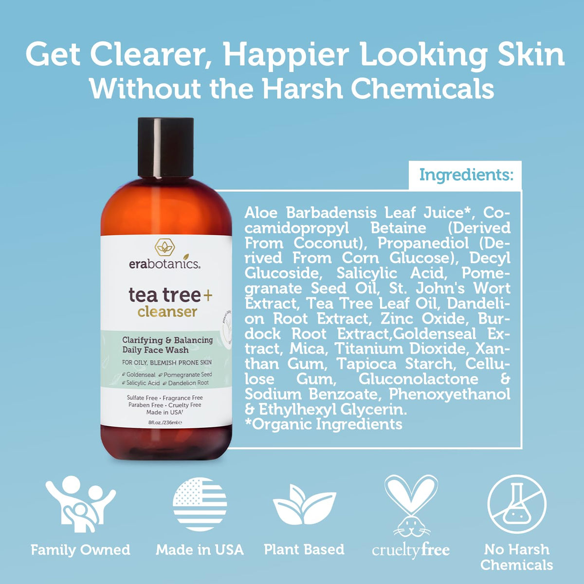 Era Organics bottle beside skincare items showing routine compatibility