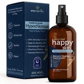 Era Organics front packaging showing clean 8oz bottle and calming design benefits skin balance