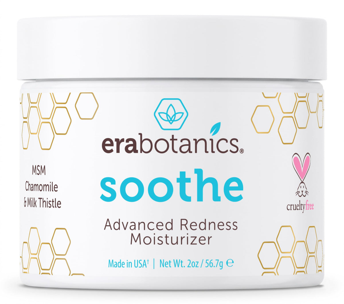 Era Organics front jar view showing label and calming cream benefits