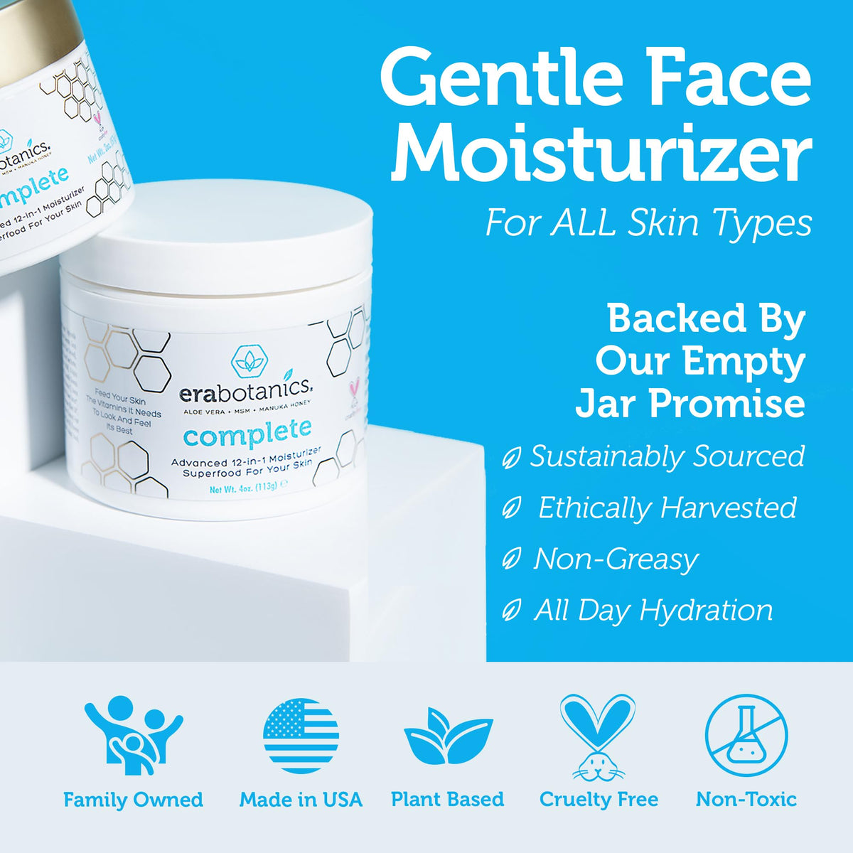 Era Organics jar in bathroom setting showing daily routine compatibility benefit