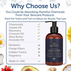 Era Organics bottle held in hand to show size and travel-friendly benefit