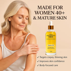 ERAE application on arm being massaged in showing improved softness benefit