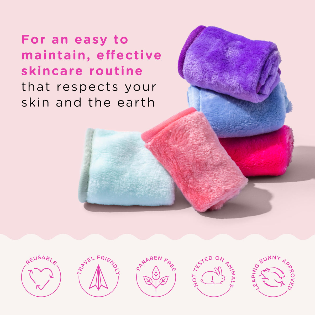 ERASE YOUR FACE packaged gift set for bridesmaids showing eco-friendly present benefit