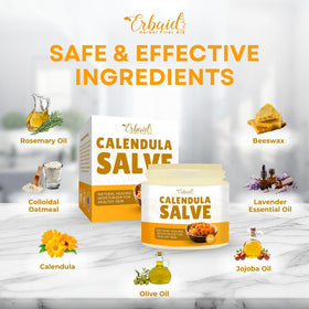 Erbaid calendula used on baby's cheek demonstrating gentle care benefit