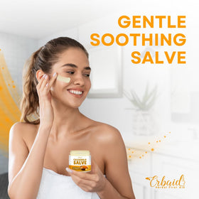 Erbaid calendula applied near a healed tattoo showing protective care benefit