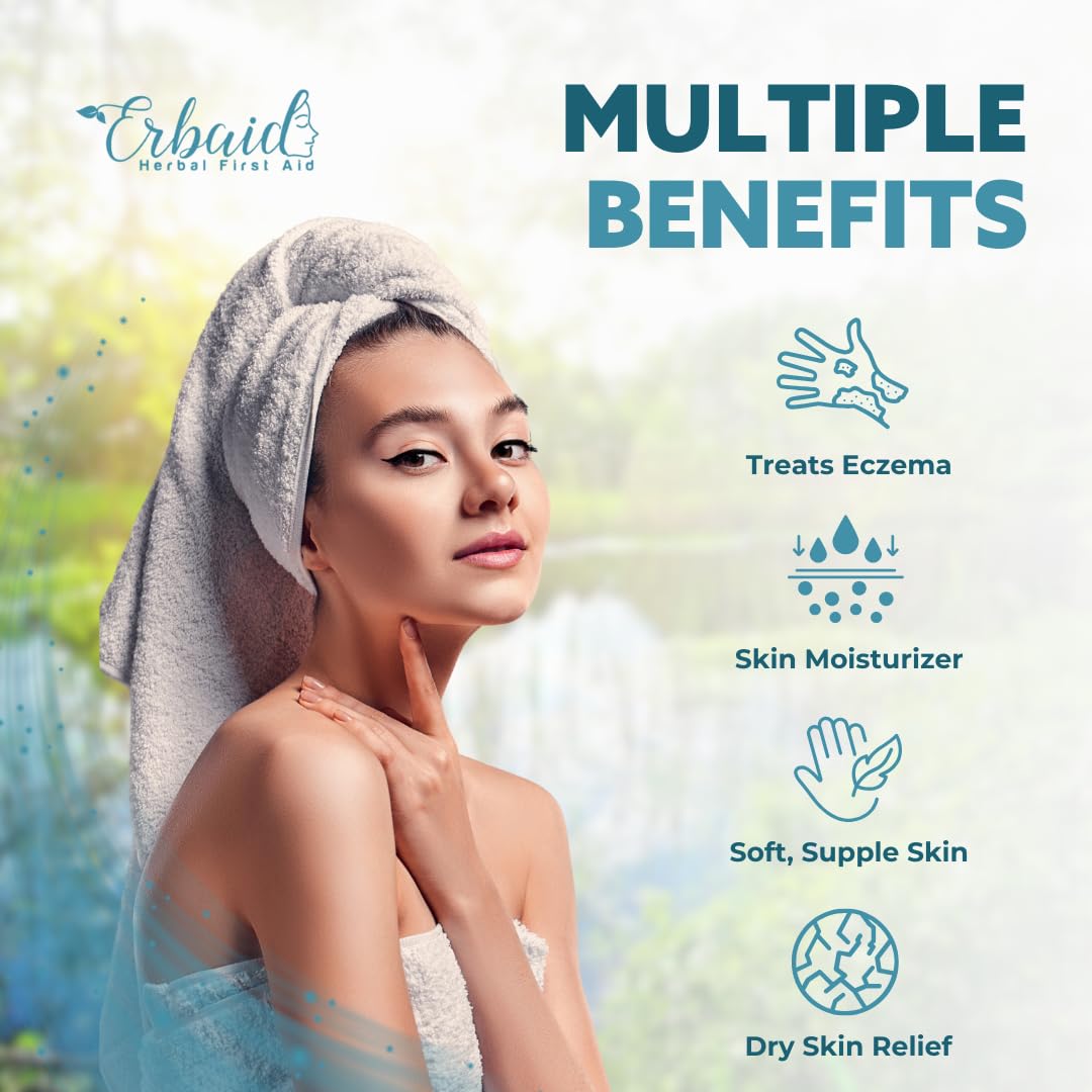 Erbaid soap lathered in hand demonstrating gentle suds and hydrating performance