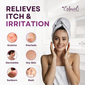 Erbaid close-up of oatmeal texture highlighting gentle exfoliation