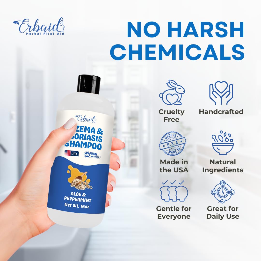 Erbaid shampoo lather texture demonstrating gentle foam and moisture
