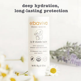 Erbaviva close-up of balm texture on stick for smooth, easy glide application