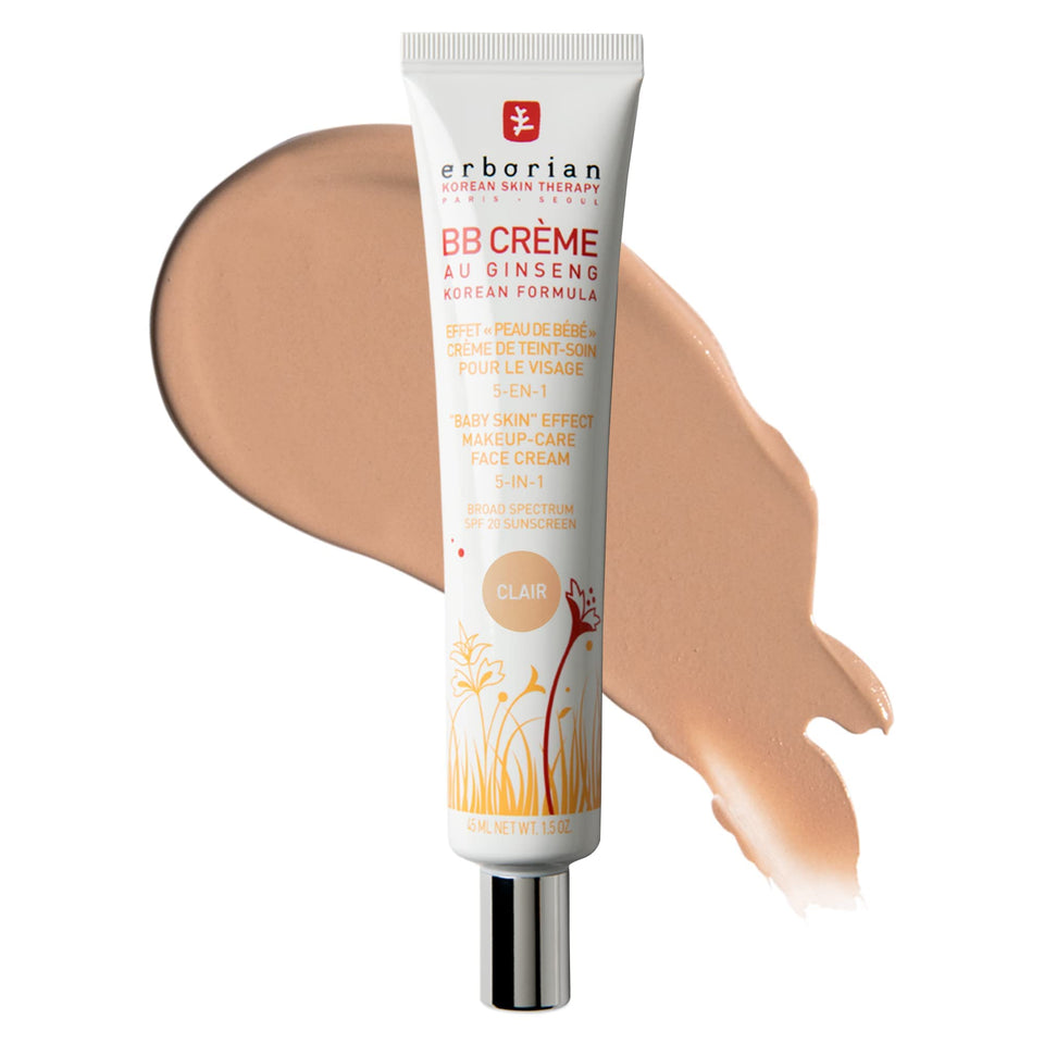 Erborian BB Cream Clair front tube showing packaging and SPF 20 benefit