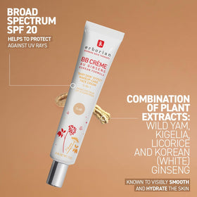 Lifestyle scene of Erborian BB Cream Clair on a bathroom counter ready for daily morning routine benefit