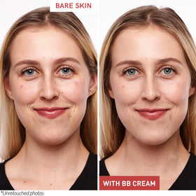 Skin detail after Erborian BB Cream Clair application showing soft-matte finish and minimized shine benefit